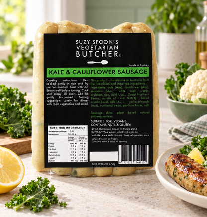 Vegan Kale & Cauliflower Sausage