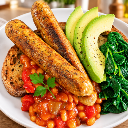Vegan Polenta, Sundried Tomato & Basil Sausage