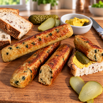 Vegan Kale & Cauliflower Sausage
